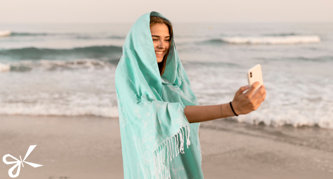 Thin Turkish Beach Towel Lightweight Soft Cotton Extra Large