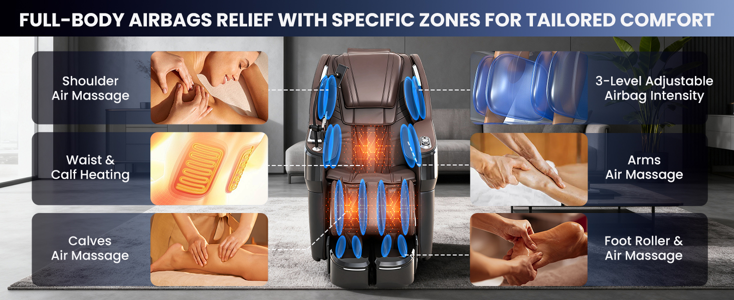 massage chair with full body airbags