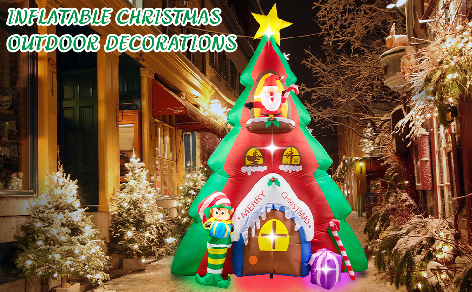 Ciaell 10FT Christmas Tree Inflatable Christmas Tree