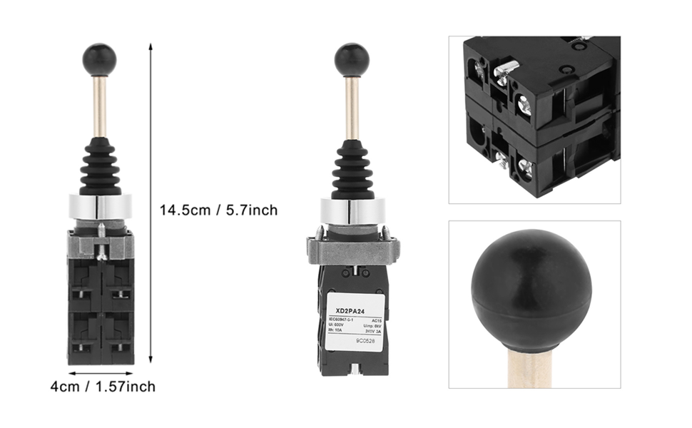 Joystick Switch Momentary AC380V DC220V 4 Position Spring Return