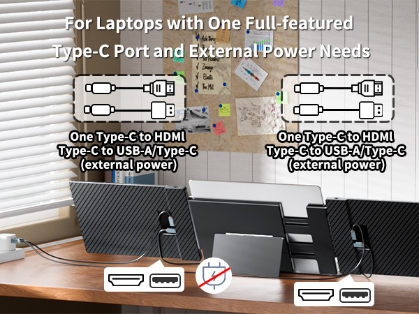 Amazon.com: Laptomo 14'' Triple Portable Monitor for Laptop