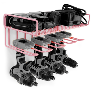 WellMall Pink Power Tool Organizer Wall Mount Style for
