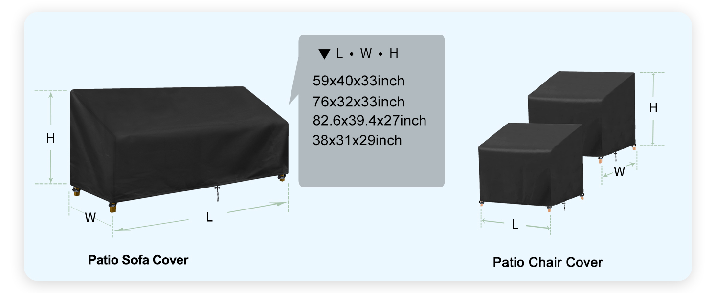 Patio Furniture Cover, Outdoor Furniture Cover, Rectangular Patio Table Cover, Outdoor Lounge