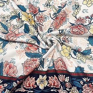 Womens Colorful Boho Floral Print Maxi Dress