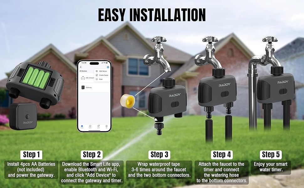 WS-3 WiFi Sprinkler Timer 2 Zone