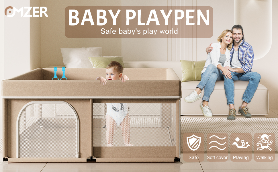 GPオーランド　プレイマット Amazon.com : JIKPO Extra Large Baby Playpen, Sturdy Safety