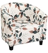 NILUOH Club Chair Slipcover 2 Piece Soft Stretch Barrel Chair Covers Tub Chair Cover Spandex Armc...