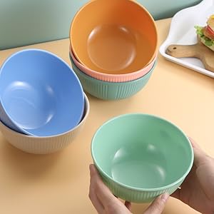 Lightweight Reusable Bowl for Rice Noodle Soup Snack Salad Fruit