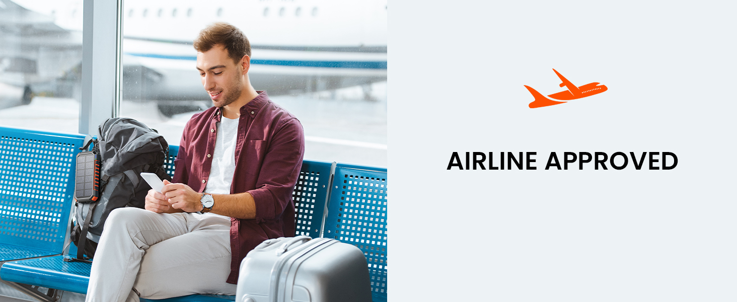 solar power bank airline approved