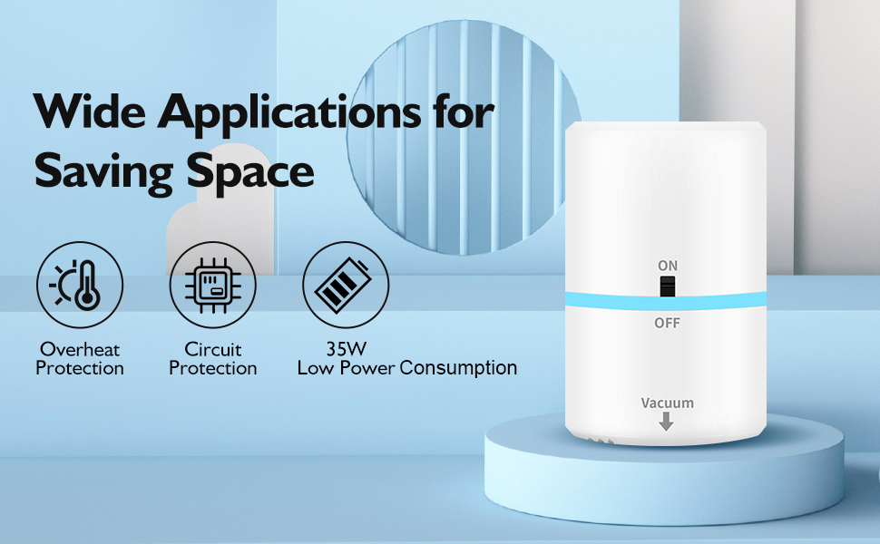 Electric Air Pump for Vacuum Bags, Travel Vacuum Pump for Various