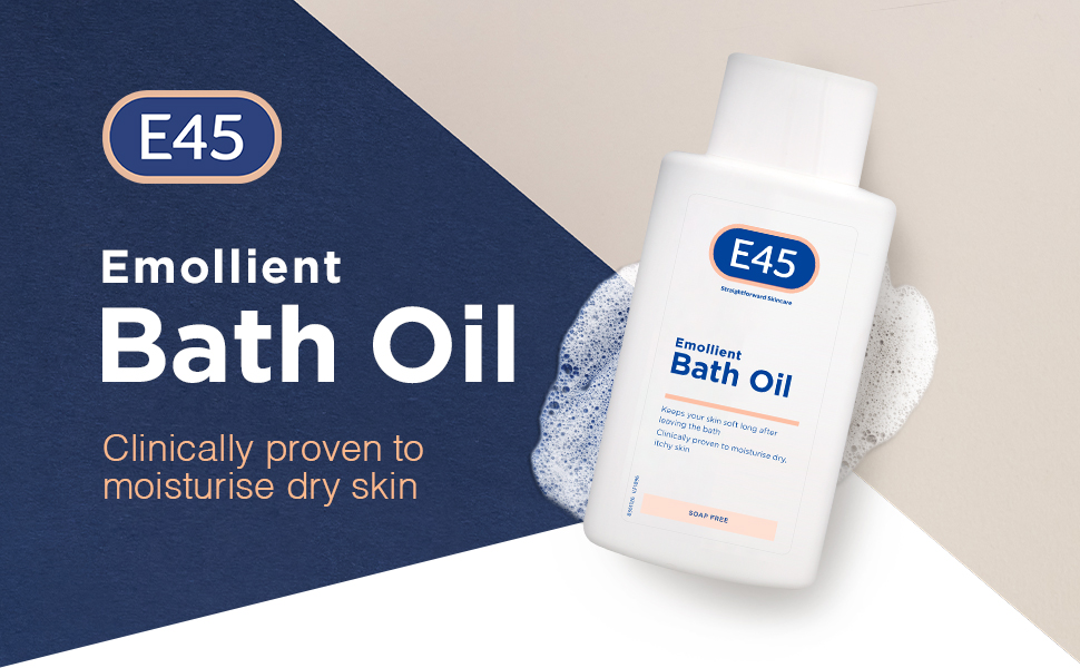 E45 Emollient Bath Oil 500 ml E45 Bath Oil to Moisturise Dry Skin