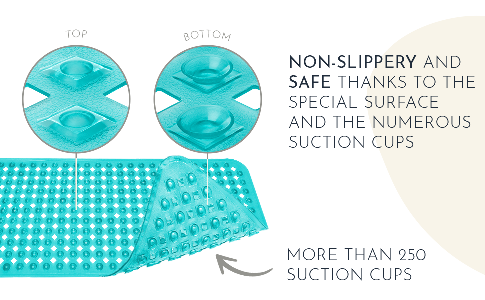 Homerella Bathtub Mat Non Slip Anti Mold Mildew Resitant