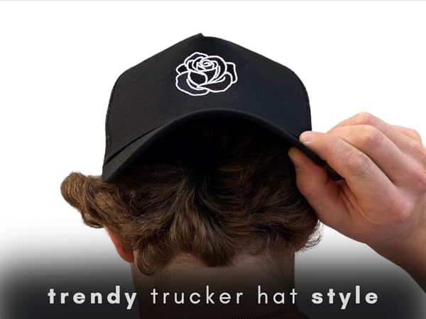 Trucker Hat - 2 Pack | Cotton Embroidered Cap | Smiley Face