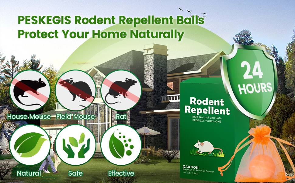 10 PCS Rodent Repellent Peppermint Oil to Repels Mice and Rats, Effective Rat