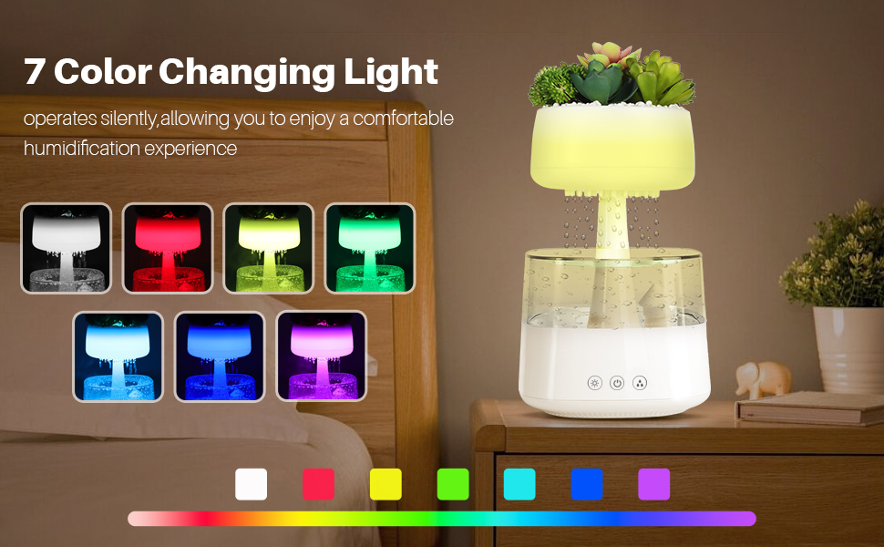 mushroom humidifier waterfall lamp