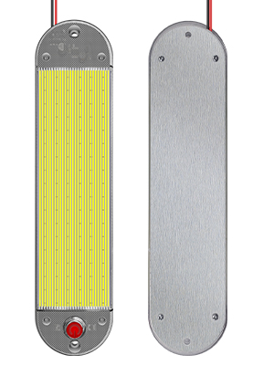 Leeのルームライト Lean 12 volt LED Dome Super Slim Ceiling Hugger Light, Satin