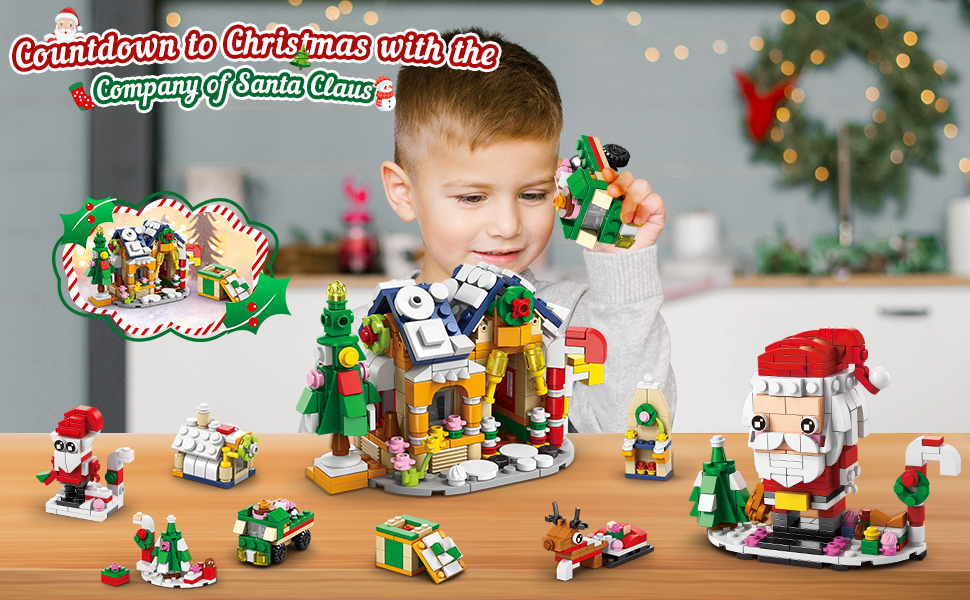 HOGOKIDS Christmas Advent Calendar Building Set 2023 Countdown Playset 24 Collectible