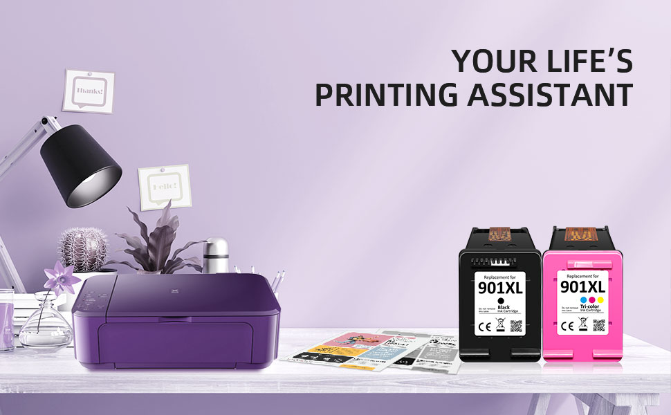for 901xl color and black ink cartridge