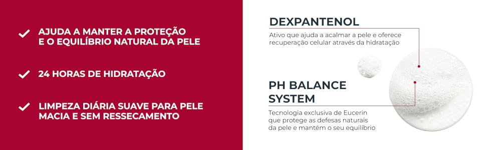 Textura ultraleve que protege a pele com 24 horas de hidratação equilibrando o pH.