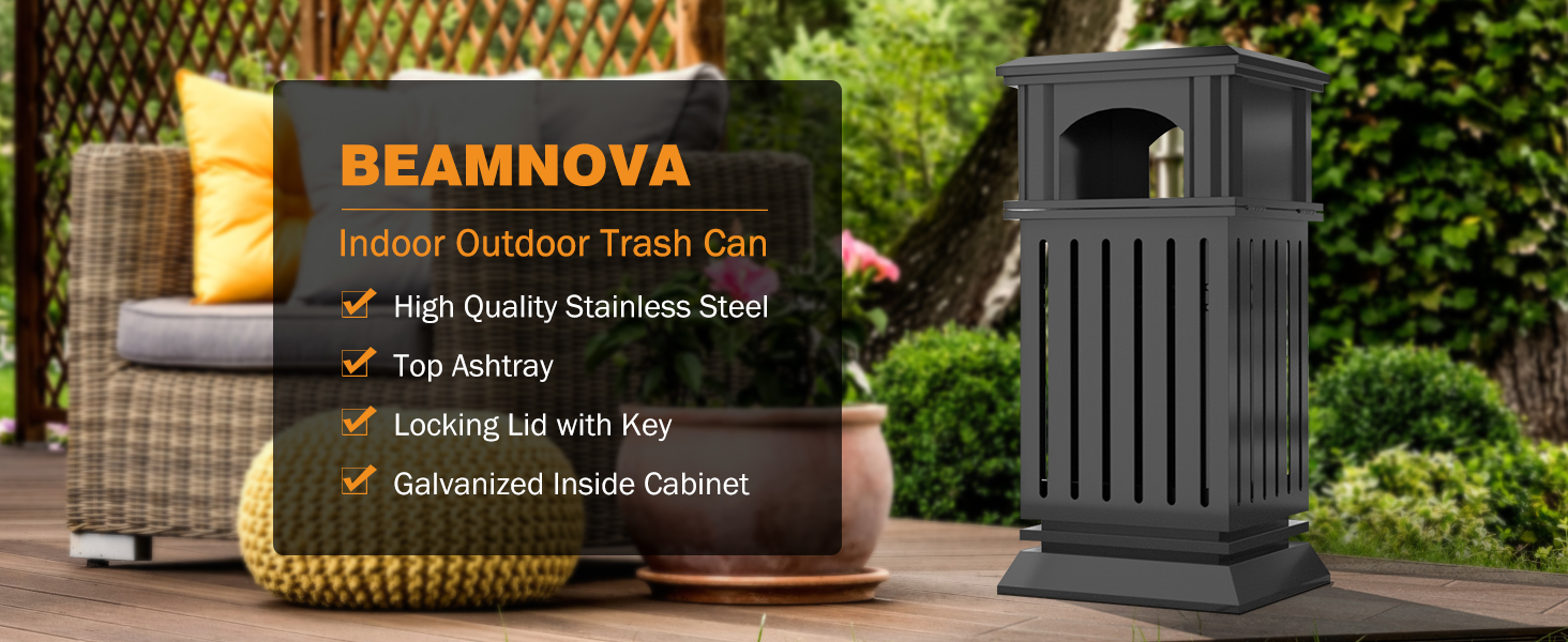 outdoor trash can