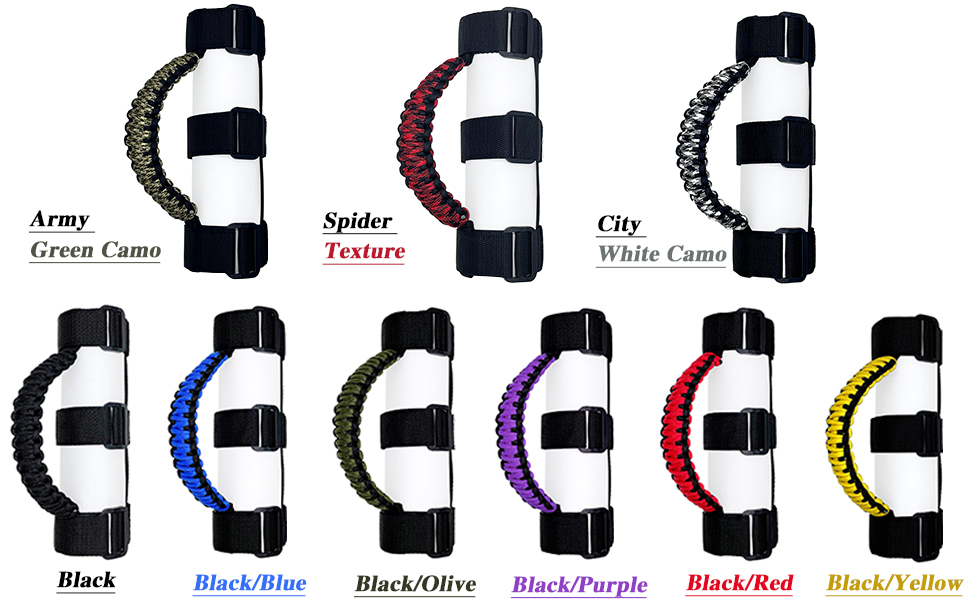 RDFUN 2 x Roll Bar Grab Handles Grip Handle for Jeep