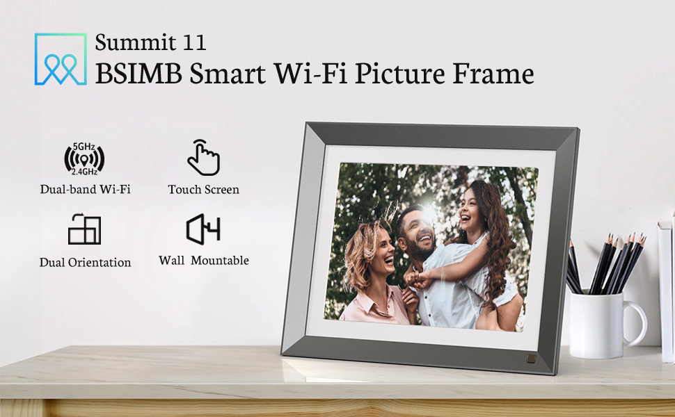BSIMB 32GB 2K WiFi Digital Photo Frame 11 Inch, 2176x1600 UltraClear