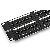 TRENDnet 48-Port Cat6 Unshielded Patch Panel, Wallmount or Rackmount, Compatible with Cat3,4,5,5e...