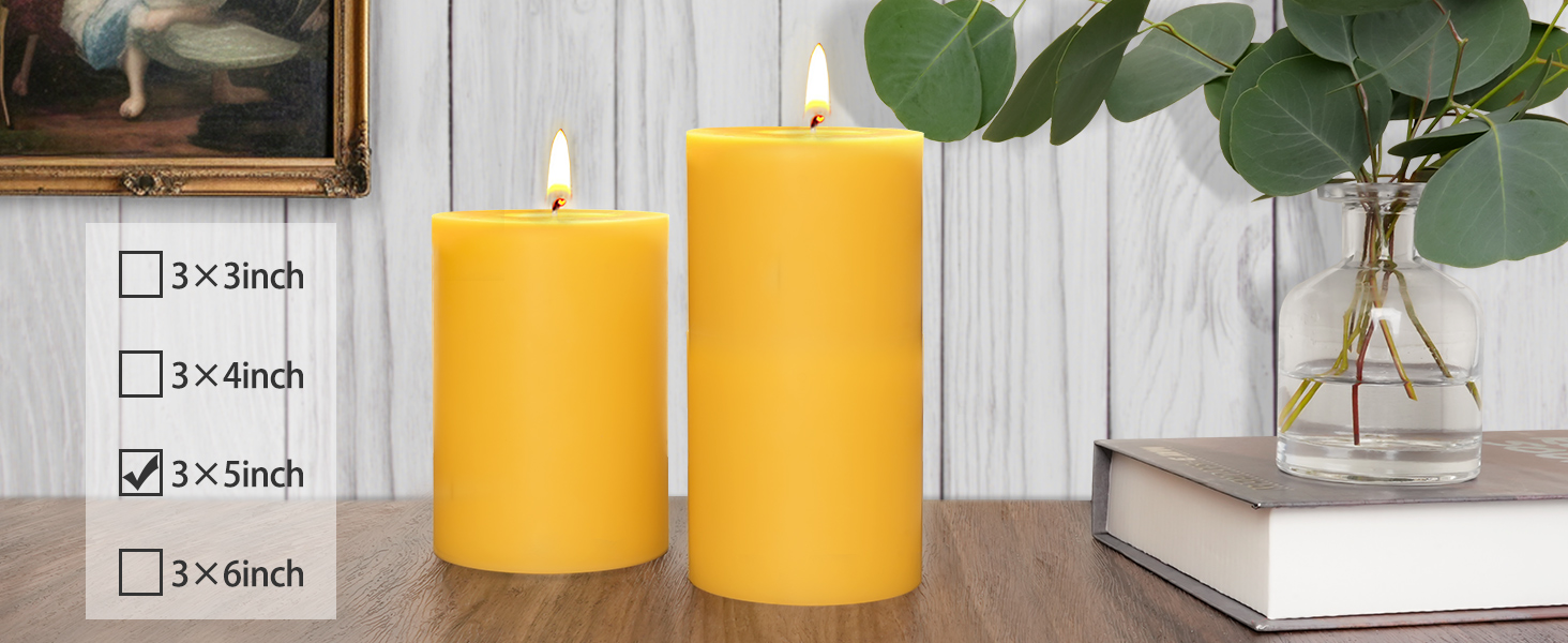 unscented pillar candles