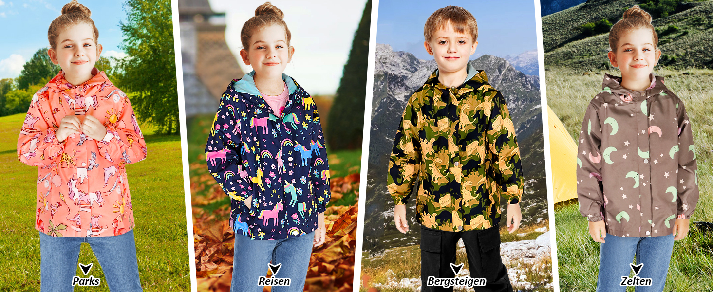 children's hooded jacket with a pattern