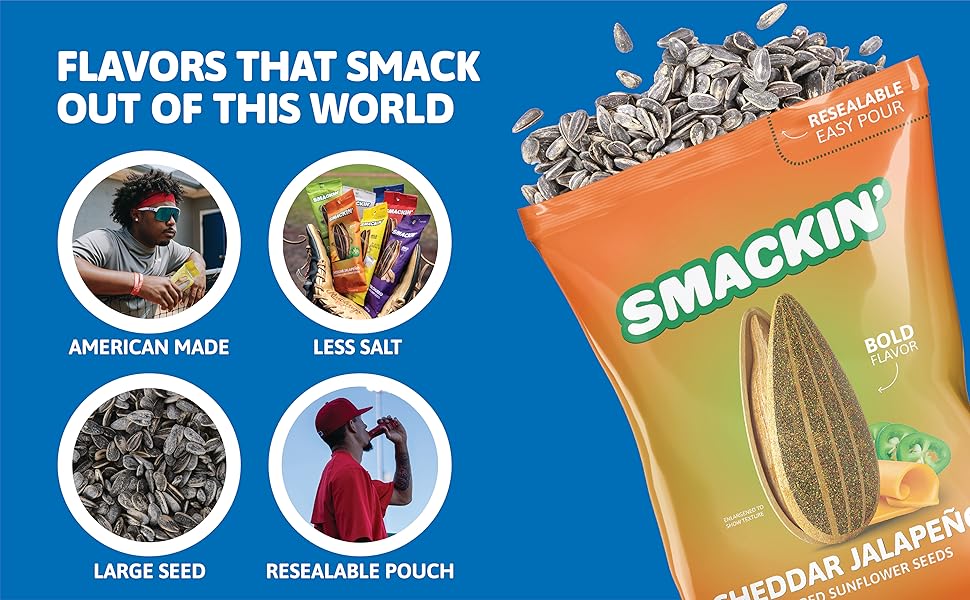 SMACKIN' Sunflower Seeds Roasted Jumbo Sunflower Seeds