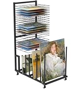 Gtouse Art Storage Rack, Art Canvas Storage Organizer with 20 Removable Shelves, Metal Paint Dryi...