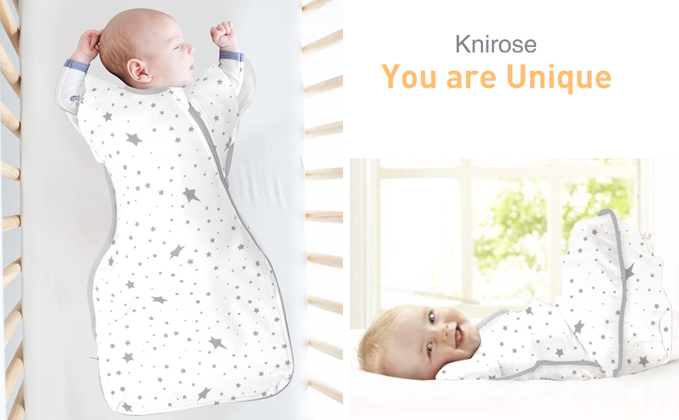 Knirose Swaddle Blanket Sleep Sack with Arms Up Design 2
