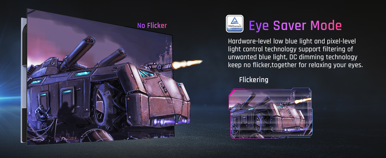 Eye Saver Mode - Flicker Free