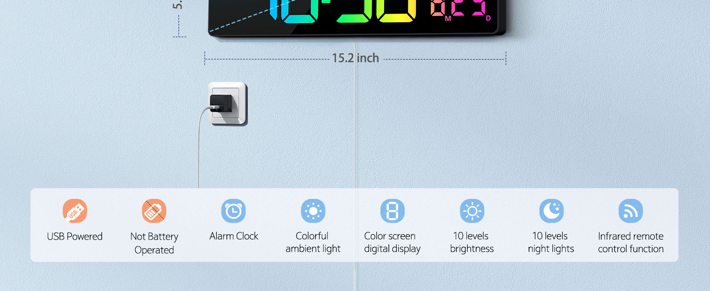 digital wall clock