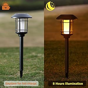 Solar Flame Pathway Lights
