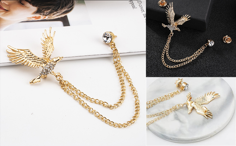 TTDD 3 Pièces Broche Costume Homme, Broches Habillées pour