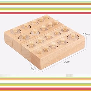 モンテッソーリ　円柱さし Amazon.co.jp: モンテッソーリ教育 円柱さし 4本セット カラフル