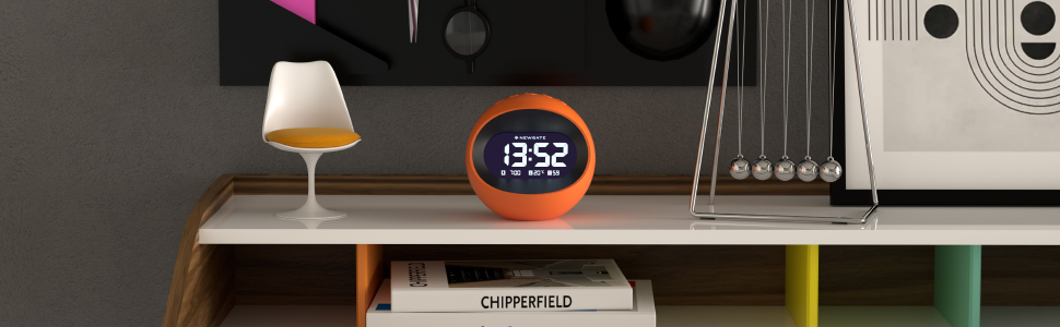 NEWGATE® Digital Centre of The Earth Alarm Clock Bedside
