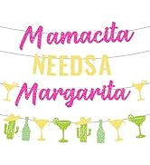 Yoyuspy Margarita Bachelorette Party Decorations - 4PCS Margs & Matrimony Party Decorations Glitt...