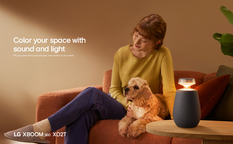 Colour your space with sound and light