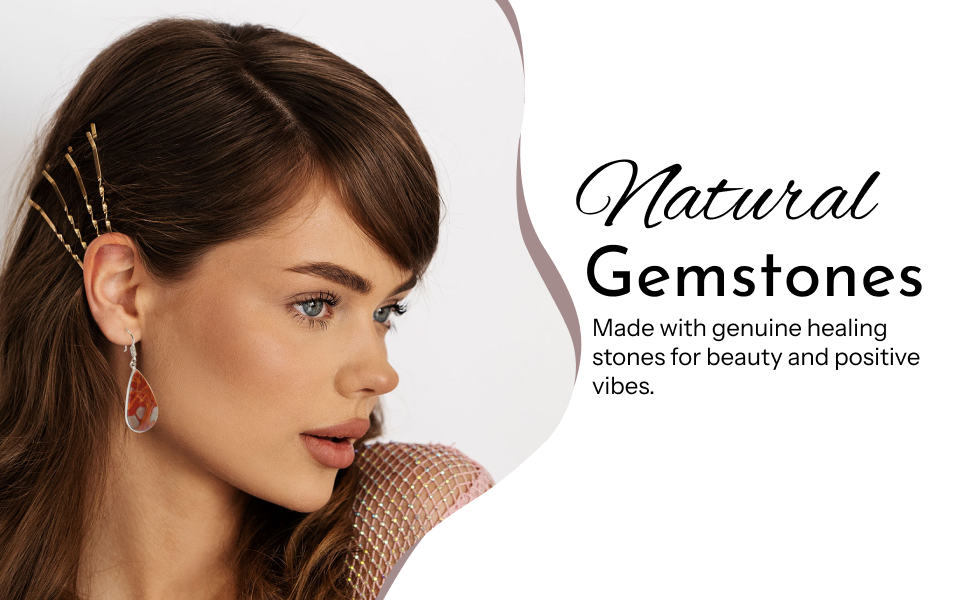 gemstone earrings set for women