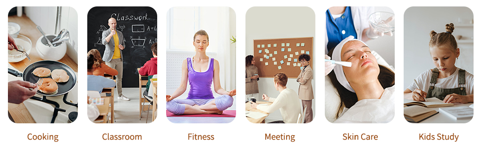 VOCOO Digital Kitchen Timer With Countdown Countup Gold