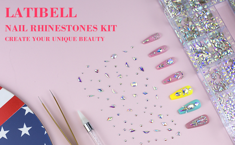 nail rhinestones kit