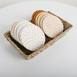 modern coffee table coasters hand braided coasters