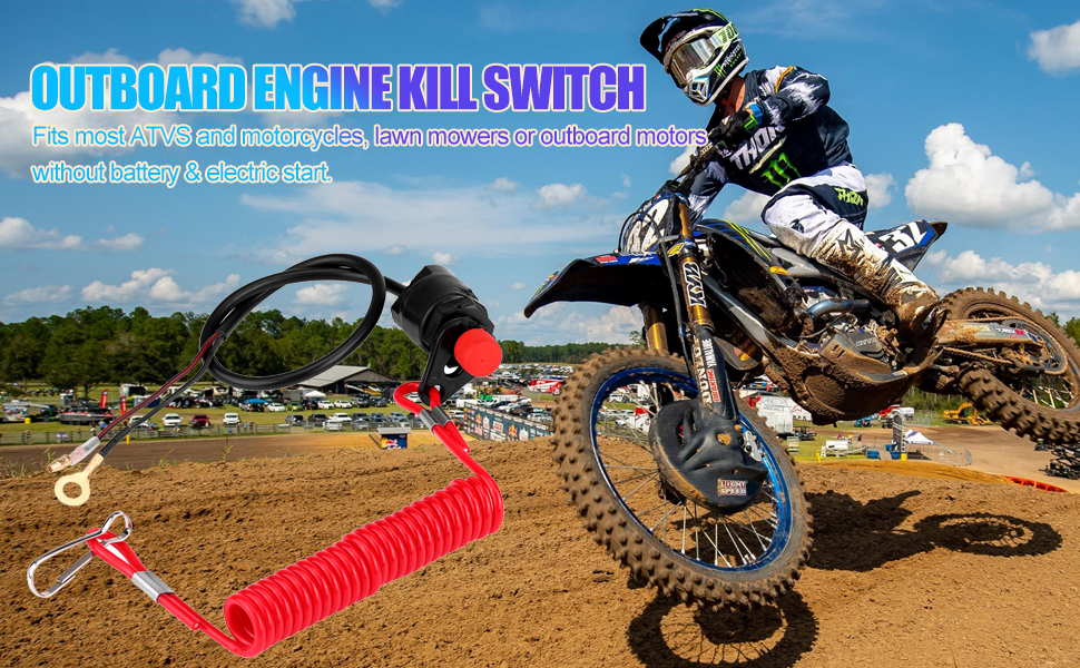 Keenso Universal OutBoard Kill Switch Keys Motorcycle