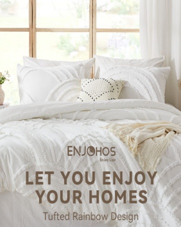 white boho comforter