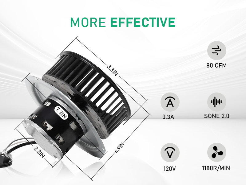 110CFM QT100L Bathroom Fan for QT110,QT110NB,QT80NB,2.0Sones