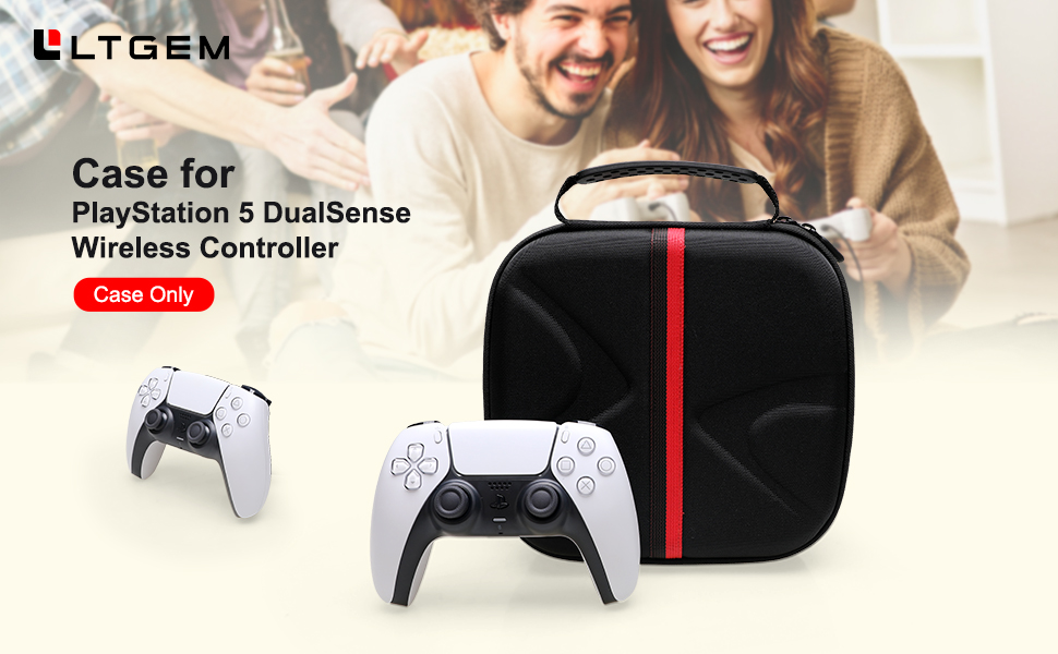 L LTGEM Carrying Case for PlayStation 5 PlayStation 4 Xbox One Xbox Series X Switch Wireless Controller Digital Console Portable Travel Bag (Case Only) - Grey 9 game controller case for PS5 PS4 XBOX Switch Digital Console