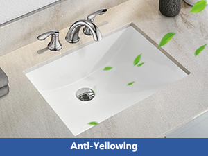EQLOO Rectangular Undermount Bathroom Sink - 20 X 15 inch