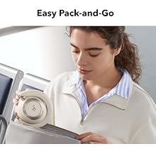 Text reads 'Image 3' and 'Easy Pack-and-Go'. Product photo showing someone in white attire reading or examining a document.